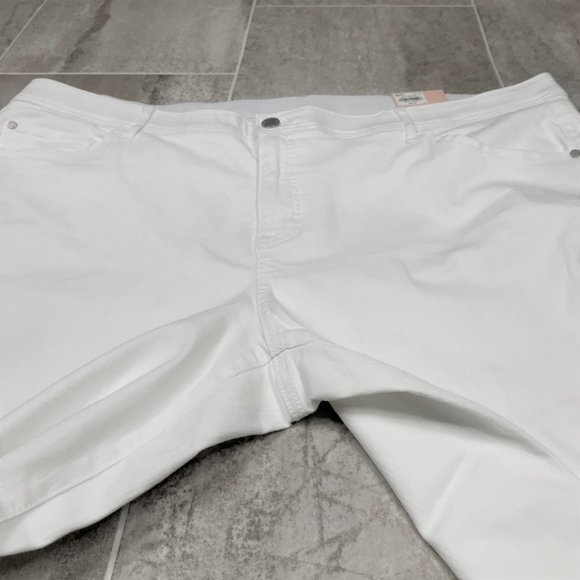Evri Plus Size Denim Capri Pants Sz 24w 